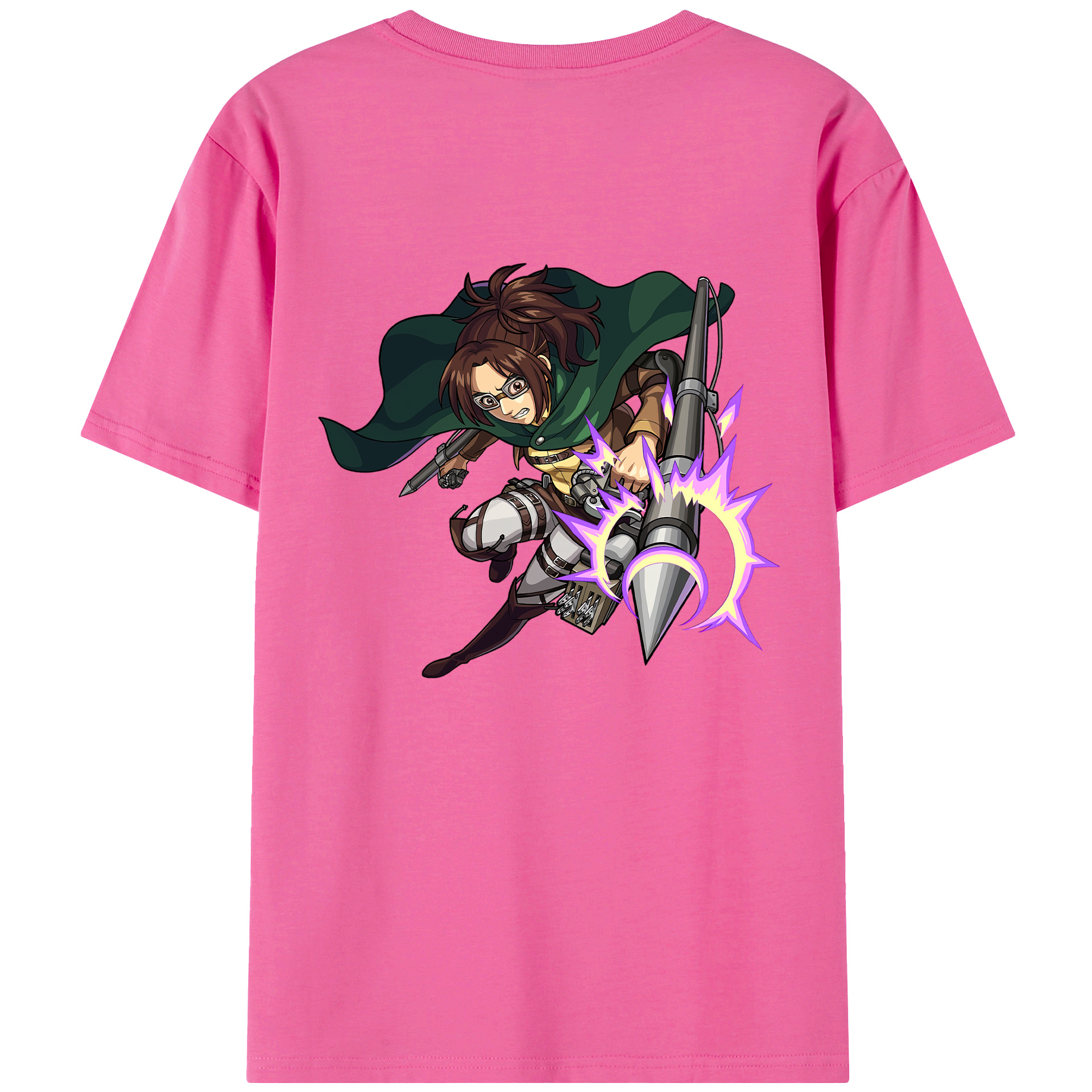 （画像用） 進撃の巨人 ハンジ·ゾエ Attack on Titan Hanji Zoe レディース半袖Tシャツ(バックプリント)